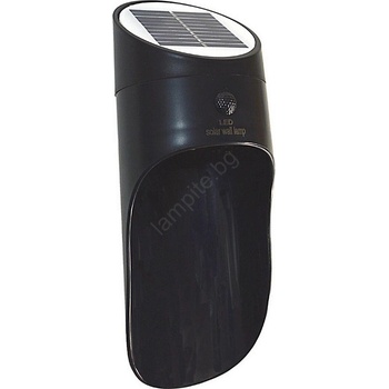 BOWI LED соларен стенен фенер PALESA LED/1W/3, 7V IP65 1800 mAh черен (BW0148)