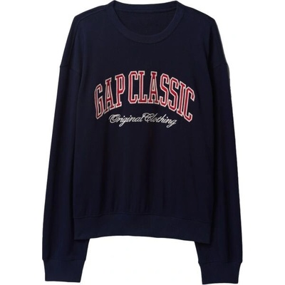 GAP Classic Logo Crew mikina tmavě modrá