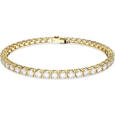 Swarovski Nadčasový pozlátený náramok so zirkónmi Matrix Tennis 5657662 15,5 cm