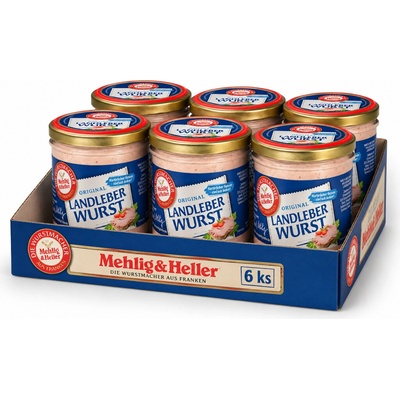 Mehlig & Heller venkovská játrová paštika ve skle 6x250g