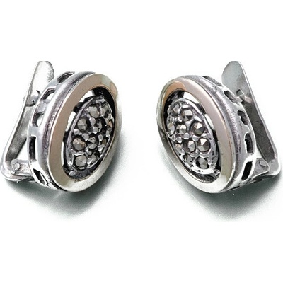 Zlatnictví Zlatíčko náušnice s markazity B38273