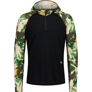 Mons Royale Мъжко мериносово термобельо Mons Royale Temple Merino Long Sleeve Hood Merino longsleeve - Bush Camo / Black (015-2333-0412)