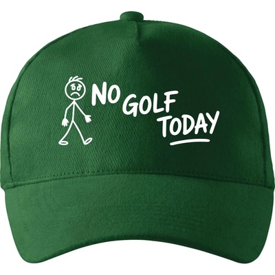 No Golf Today so zahnutým šiltom a mosaznou sponou Fľaškovozelená