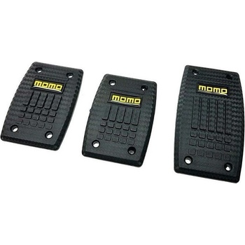 Спортни гумени педали с надпис Momo, черно и жълто (250850)