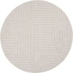 Flair Rugs Ръчно изработен вълнен кръгъл килим в цвят слонова кост ø 160 cm Zen Garden - Flair Rugs (503119381727)