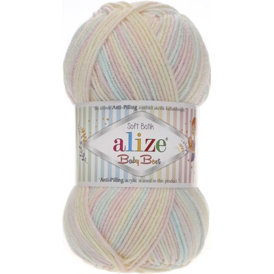 Alize příze Baby Best Batik 6655 pastelová duha