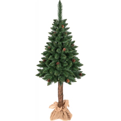 domtextilu.sk Vianočný stromček na pníku so šiškami 180 cm 71025