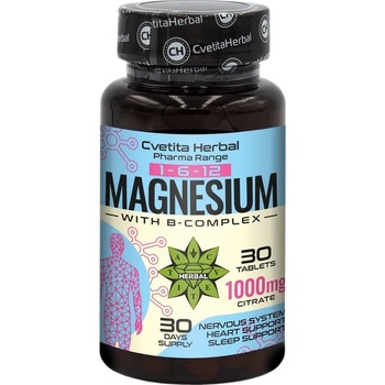 Cvetita Herbal Magnesium with B-complex, 30 таблетки, Cvetita Herbal