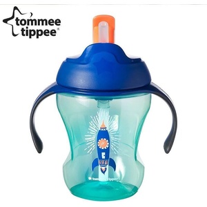 Tommee Tippee Неразливаща се чаша със сламка Tommee Tippee, Синя, 230 ml, 6 m+ (TT.0136_boy)