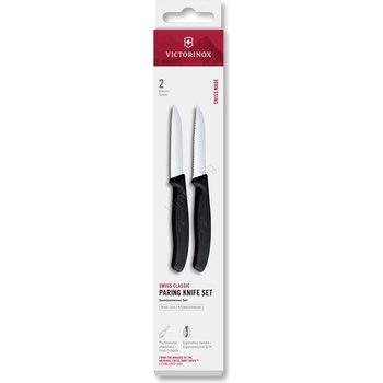 Victorinox - Комплект кухненски ножове за зеленчуци SWISS CLASSIC 8 cm 2 бр. черни (GG770)