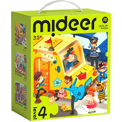 Mideer LEVEL UP! 04 Běžný den školáka 3v1 54 70 s 88 dílků