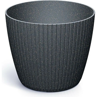 Prosperplast Kvetináč LAMIE ECOWOOD antracitový, 11,9 cm
