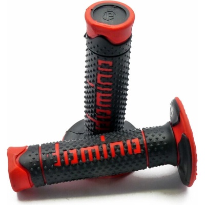 Stomp pitbike gripy DOMINO SOFT černo červené