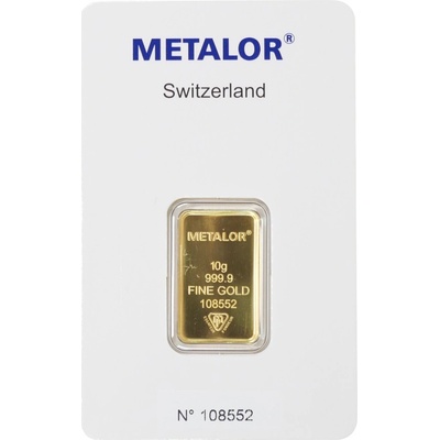 Metalor Investiční zlatý slitek 10 g