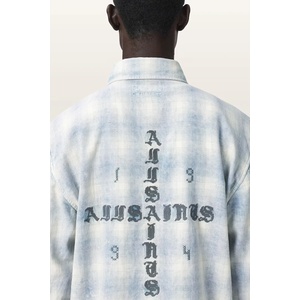 AllSaints риза мъжка от памук SANTOS (M078SE)