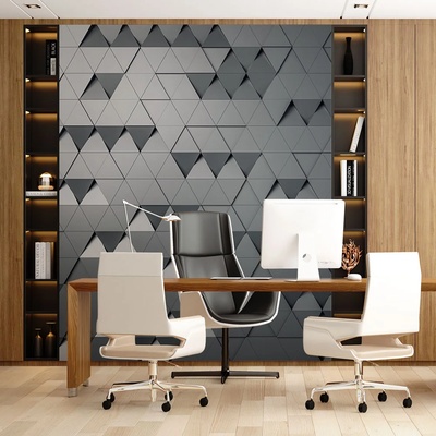 Art Gift Decor Фототапет - Триизмерни форми в сиво