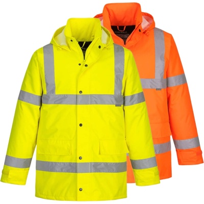 PortWest bunda Hi-Vis Traffic S460 zateplená nepromokavá reflexní oranžová