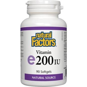 Natural Factors Витамин E 200 IU/ 134 mg (d-алфа токоферол) 90 софтгел капсули | Natural Factors (1410 NF)