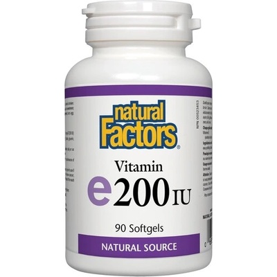 Natural Factors Витамин E 200 IU/ 134 mg (d-алфа токоферол) 90 софтгел капсули | Natural Factors (1410 NF)