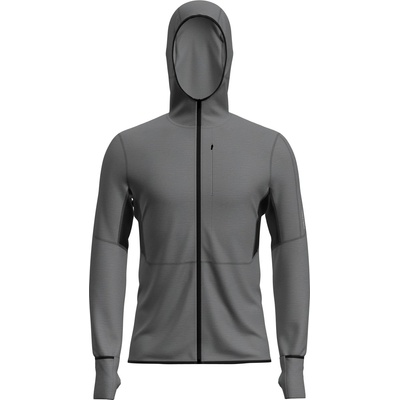 Icebreaker Мъжко вълнено яке Icebreaker Merino 200 Realfleece Descender L/S Zip Hoodie Fleece jumper - Jet Heather / Black / CB (005-5220-1111)