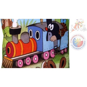 Moravská ústředna Polštář Krtek a mašinka 30x30