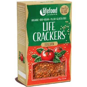 Lifefood Zeleninové Life crackers BIO RAW Life crackers Talianské 90 g