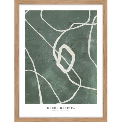 Obraz 32x42 cm Green Grafica – Malerifabrikken