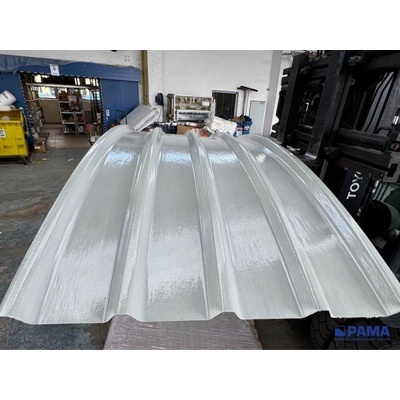 ElyPlast Samonosný sklolaminátový oblouk 494 trapéz 250/61 rozpětí C5100 mm x 6 m čirý