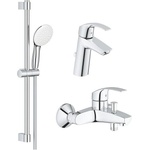 GROHE Eurosmart old комплект 3 в 1: смесители + душ комплект (23322001/33300002/27924003)