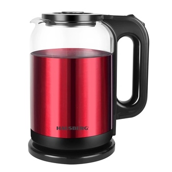 Hausberg HB-3622RS Електрическа кана 2L 1800W Червено/Черно (HB-3622RS)