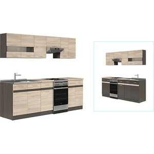 Black Red White Кухня Junona Line - 230 см