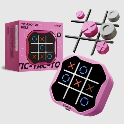 GiiKER Tic-Tac-Toe Bolt elektronické piškvorky 5v1 pro děti růžová