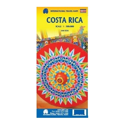 mapa Costa Rica 1:300 t. ITM voděodolná