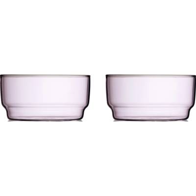 LyngbyGlas Servírovacie misky Torino ružové 12 cm 2 ks