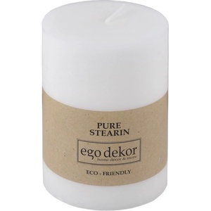 Ego dekor Бяла приятелска свещ, време на горене 37 ч. Eco - Eco candles by Ego dekor (ZBC-3771040)