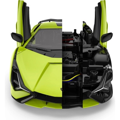 RASTAR Konštrukčné autíčko RC Auto Lamborghini Sian Building Kit na diaľkové ovládanie zelené 1:18