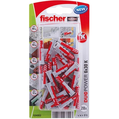 Fischer УНИВЕРСАЛЕН ДЮБЕЛ Ф6x30ММ 28 БРОЯ fischer duopower k nv (4048962237023)