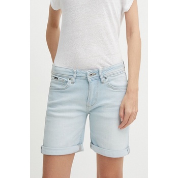 Pepe Jeans Дънков къс панталон Pepe Jeans SLIM SHORT MW в синьо PL204583XW6 PM308274 (PL801120RH6)