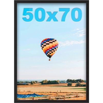 RÁMEČEK NA FOTOGRAFIE 50x70 ČERNÝ B2 Velký fotorámeček Foto Plakát Závěsná MDF – Zboží Mobilmania
