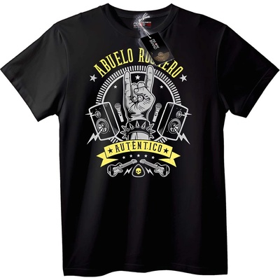 NOONEBRAND Тениска Рокър дядо - S, Black