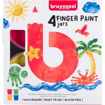 Bruynzeel súprava prstových farieb Bryunzeel 4 x 85 ml