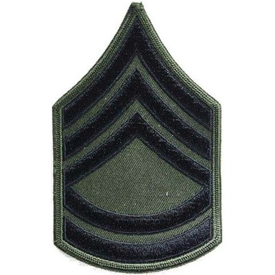 Nášivka: Hodnost US ARMY rukávová Sergeant First Class olivová | černá