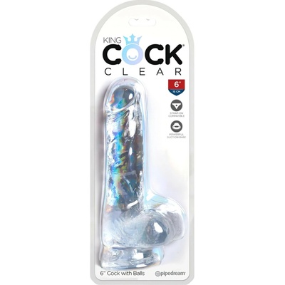 King Cock Clear 6 prísavkový dildo 15 cm