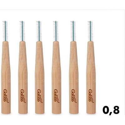 GoEco® BAMBOO | mezizubní kartáčky 0,8 mm | 6 ks | z bambusu
