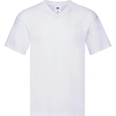 Fruit of the Loom triko pánské Original V Neck T bílé
