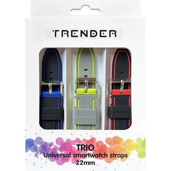 Trender Каишки Trender - Trio Bundle Gamer, 22 mm, 3 броя, синя/сива/червена (TR-TRIO25)