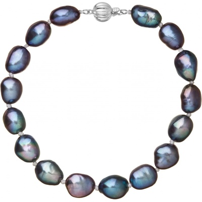 Pavona perlový náramek z říčních perel se zapínáním z bílého 14 karátového zlata 823011.3/9272B peacock