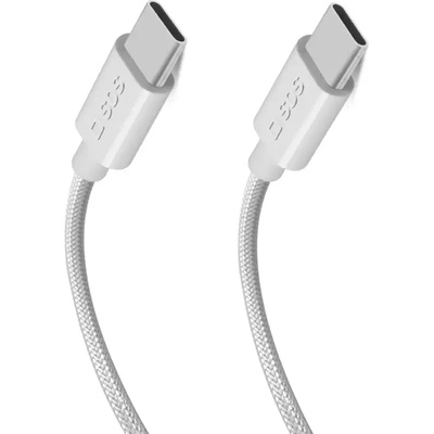 SBS TECABLETISSUETCC2G кабел 2 x USB-C 2m 60W с захранване - сив (TECABLETISSUETCC2G)