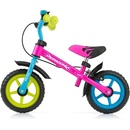 Detské balančné bicykle Milly Mally Dragon s brzdou multicolor