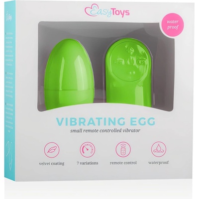 EasyToys - 7 ритъмно радиочестотно вибро яйце (зелено)